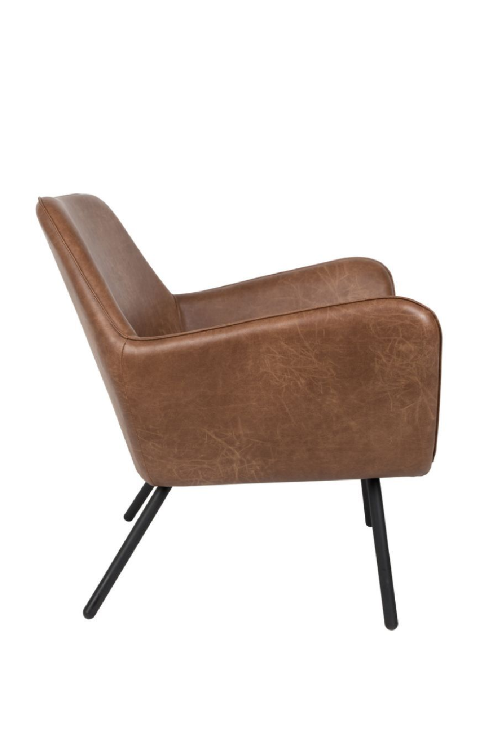 Brown Leather Accent Chair | DF Bon