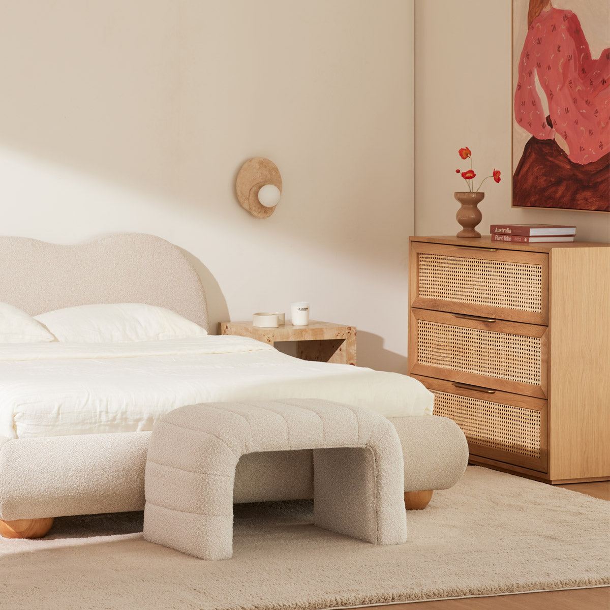Blake Fabric Low Bench