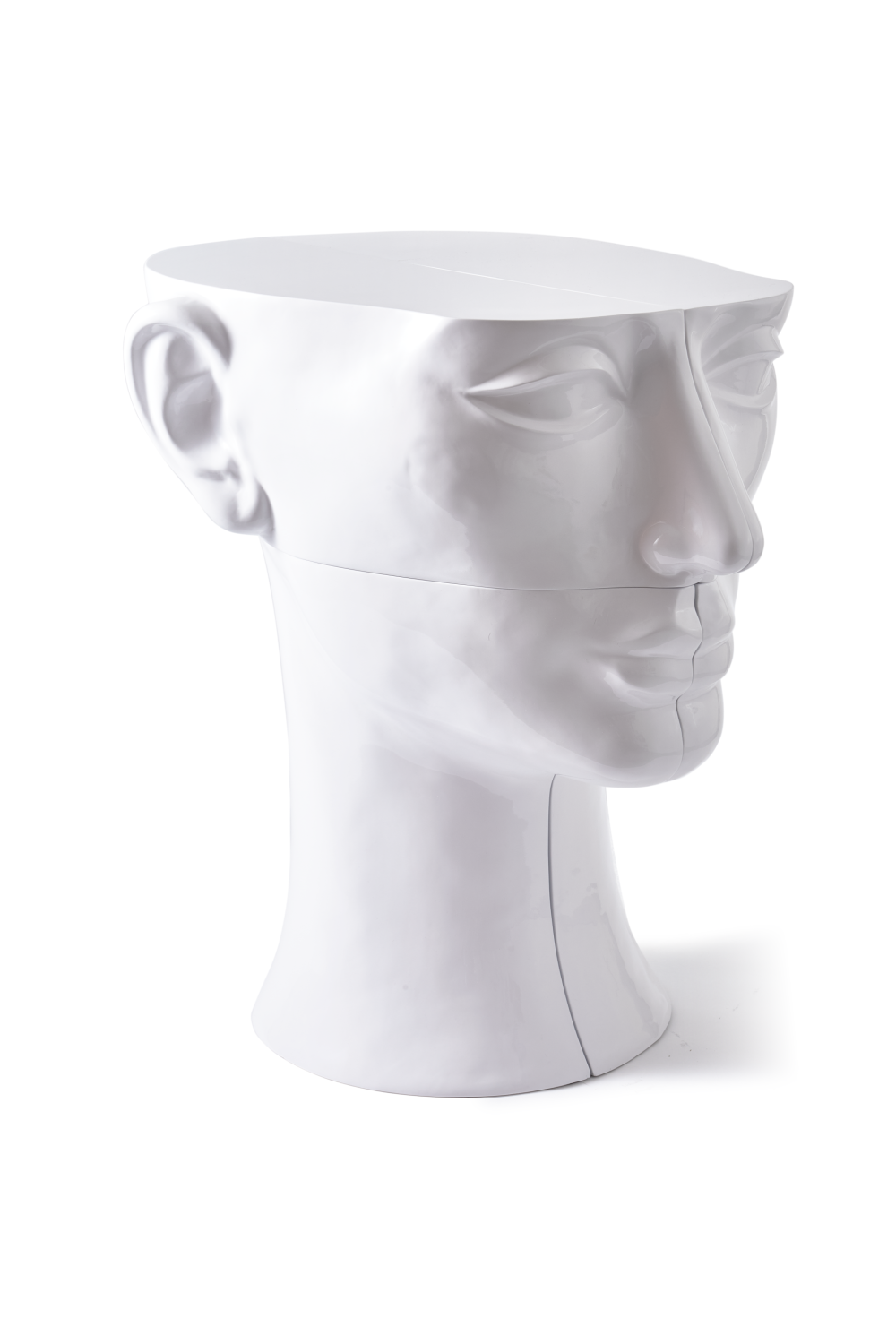 White Sculptural Coffee Table | Pols Potten Head Right