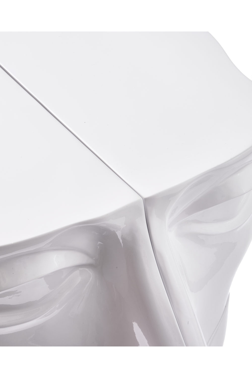 White Sculptural Coffee Table | Pols Potten Head Right