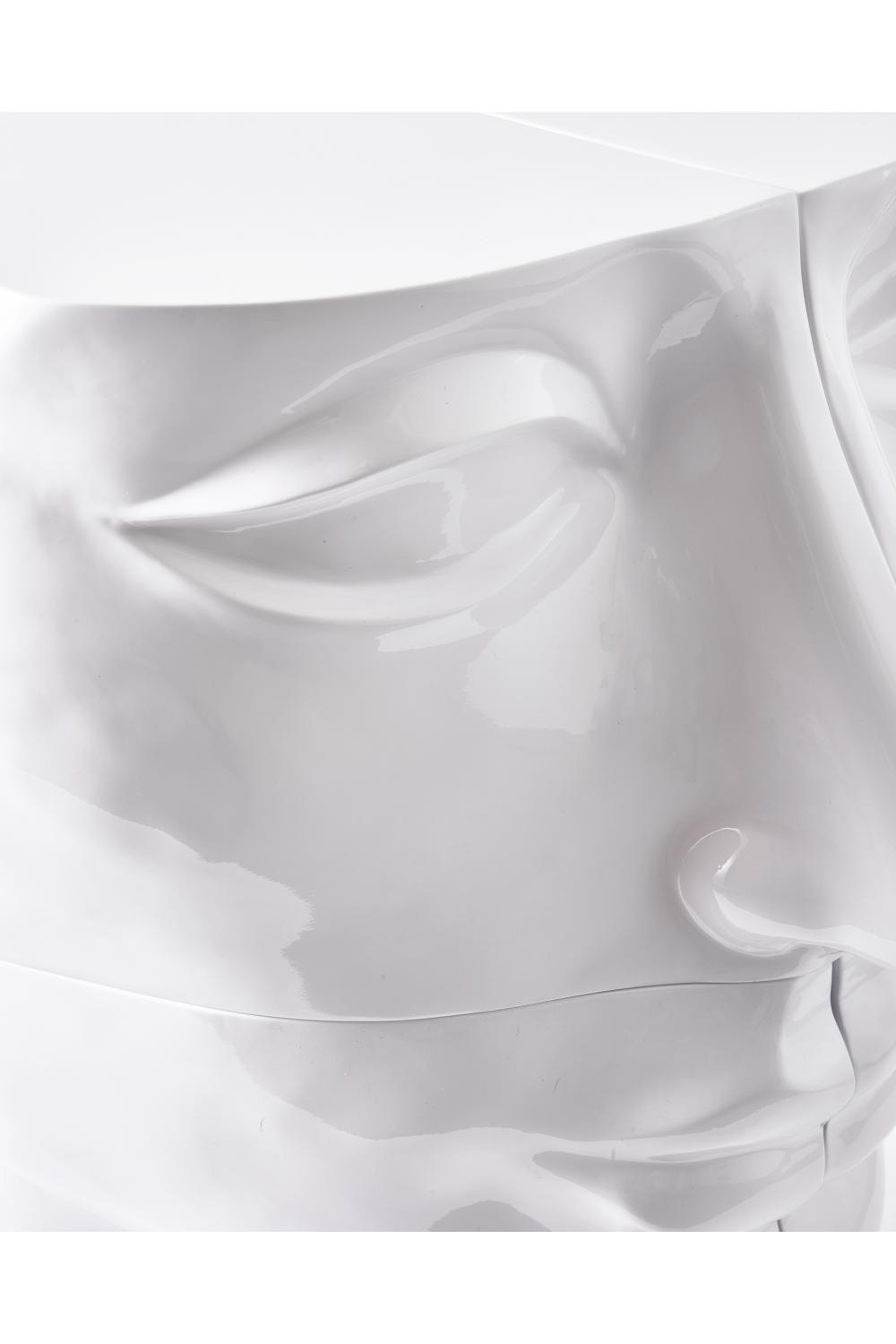 White Sculptural Coffee Table | Pols Potten Head Right