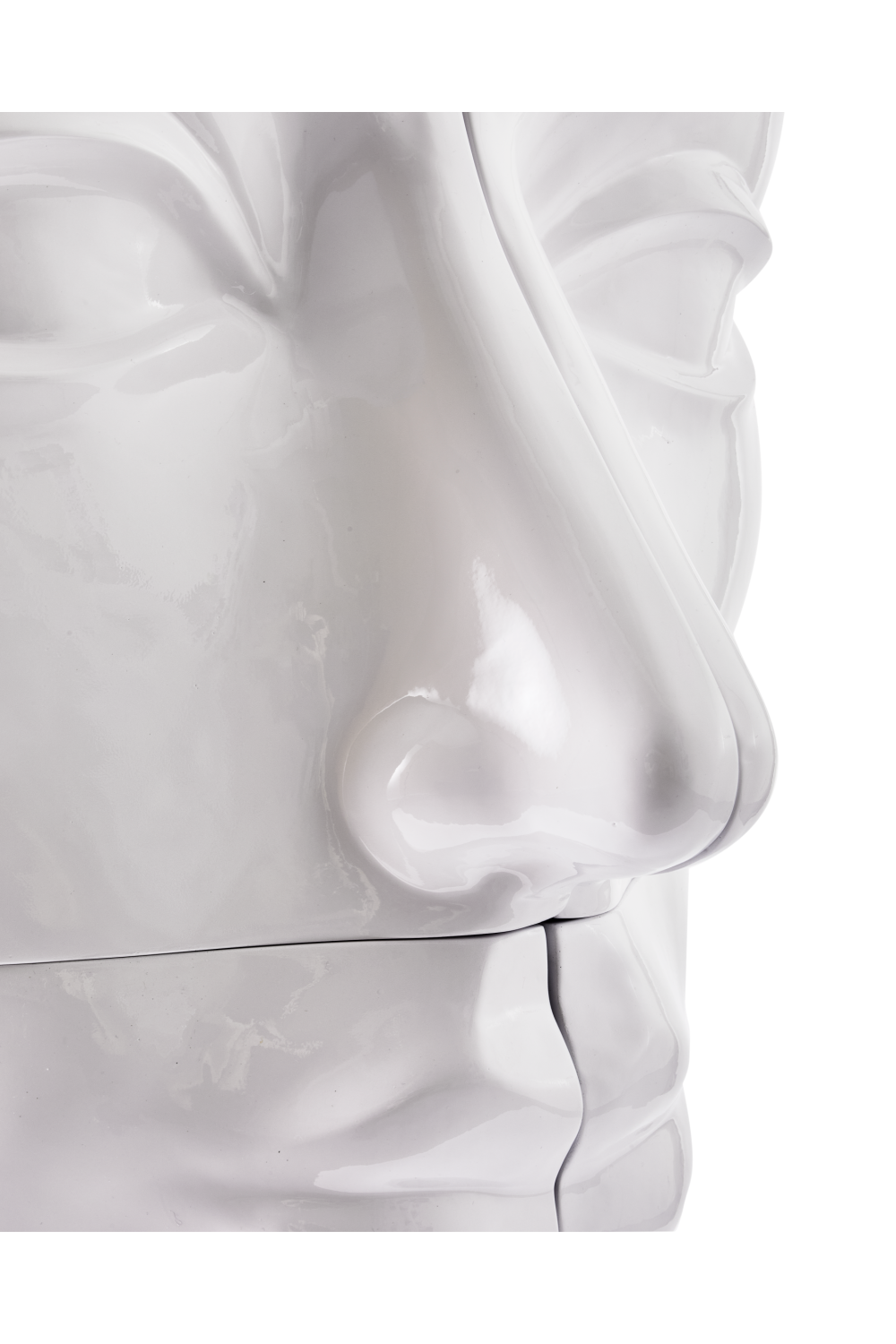 White Sculptural Coffee Table | Pols Potten Head Right