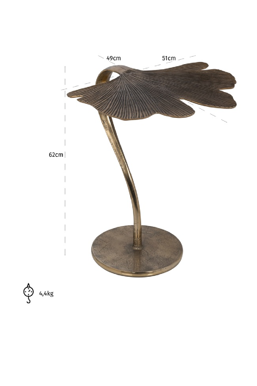 Art Deco Aluminum End Table | Maison Château
