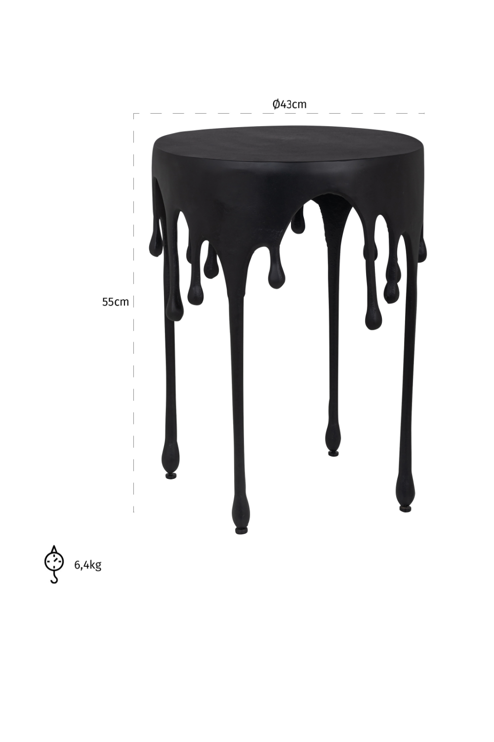 Black Art Deco End Table | Maison Château