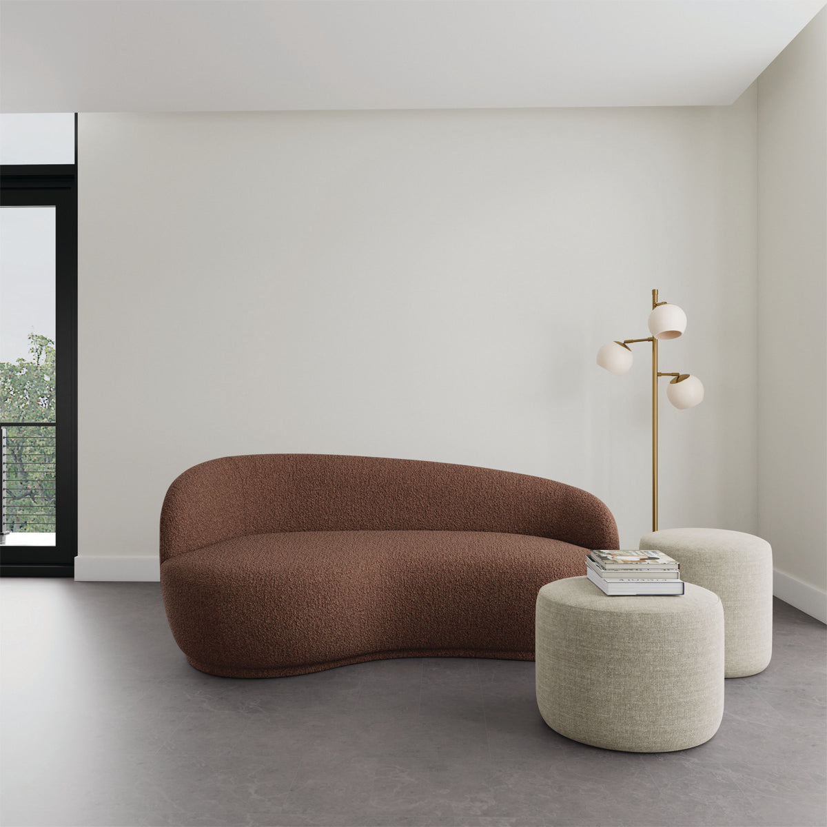 Rose Boucle 2.5 Seater Sofa (Left)
