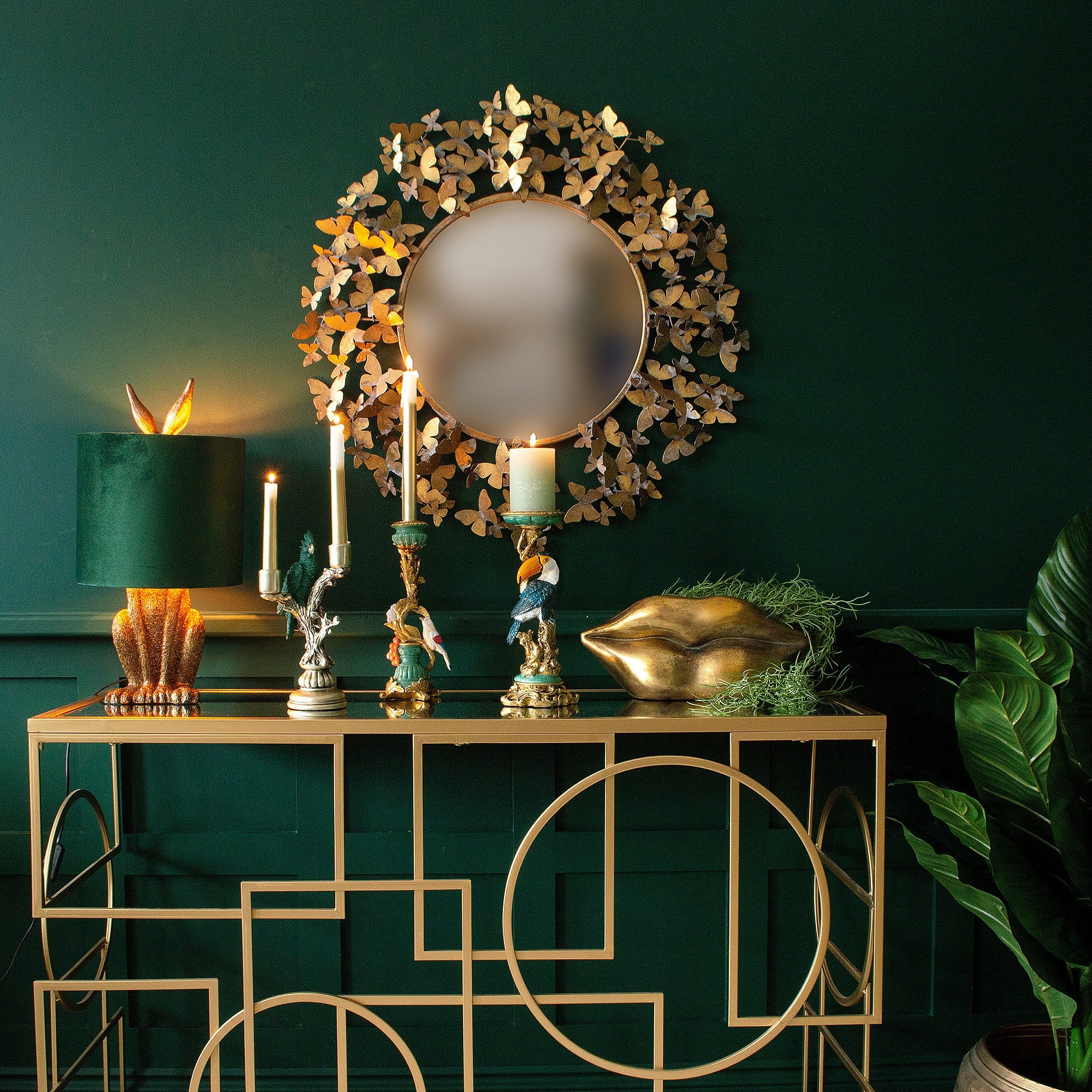 Antique Gold Rabbit Table Lamp