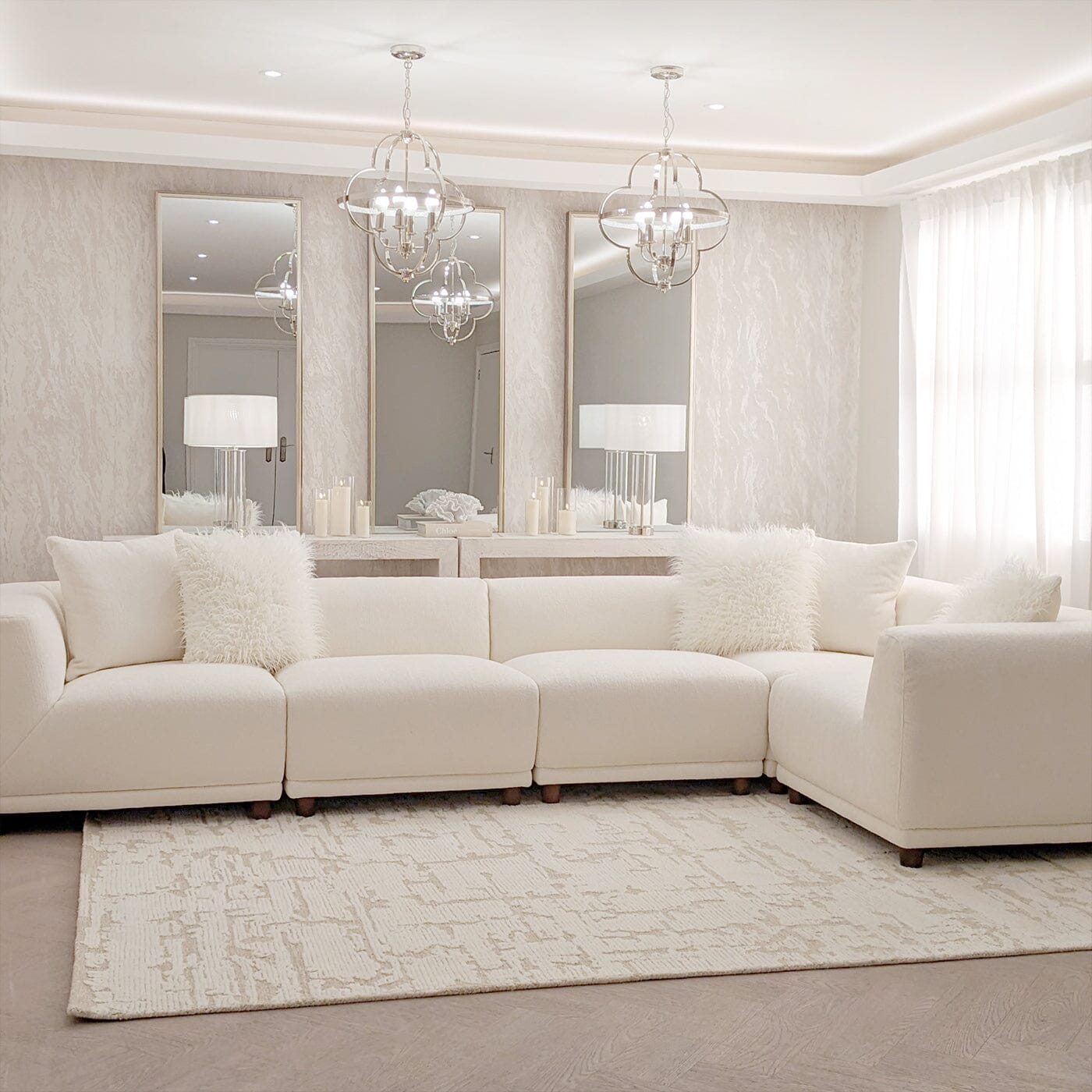 Arlo Polar Boucle Modular Sofa Range
