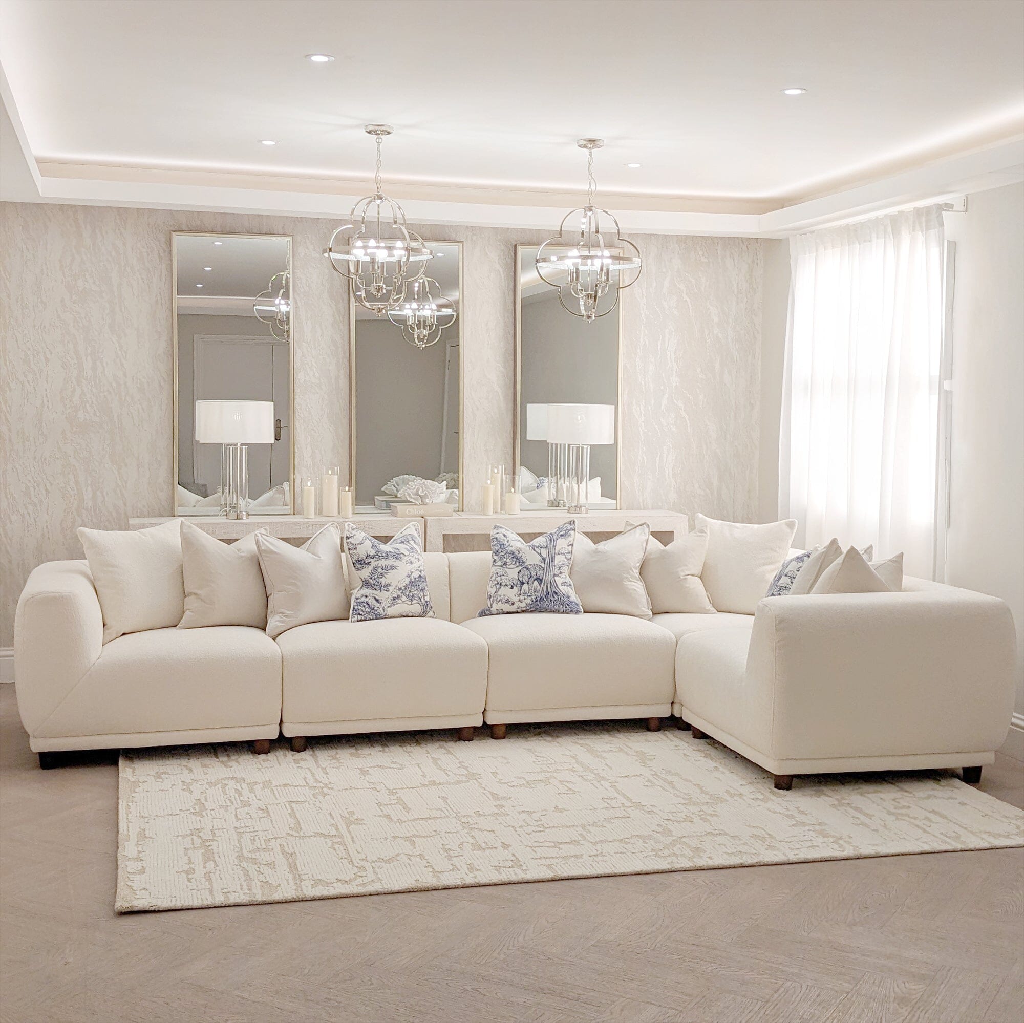 Arlo Polar Boucle Modular Sofa Range