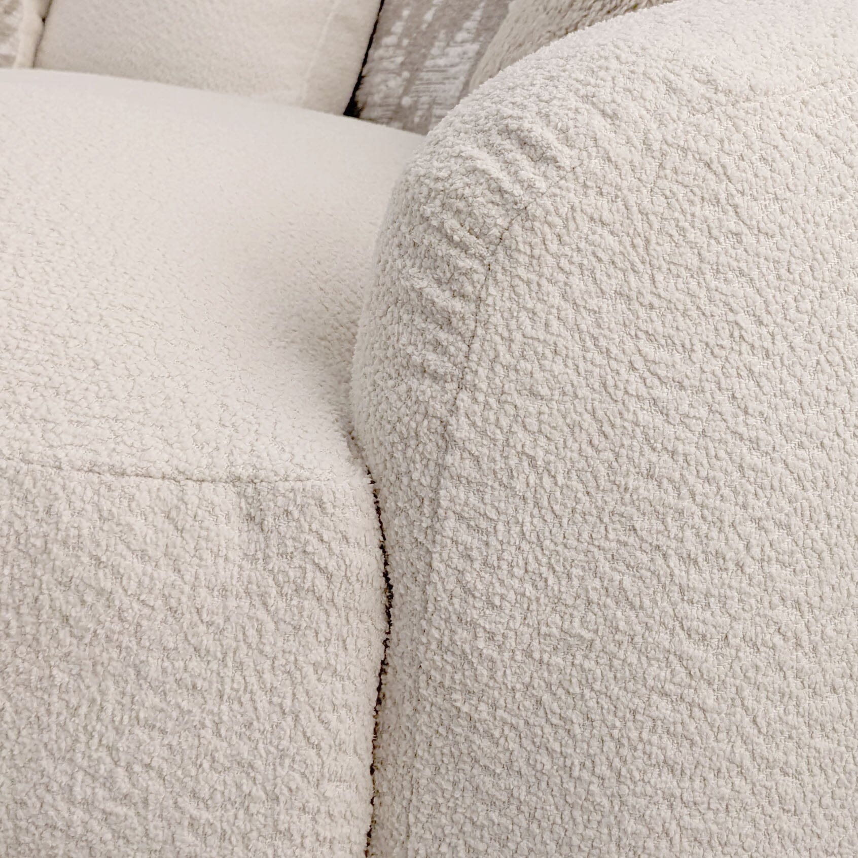 Aurelia Cream Boucle Curved Pillowback Sofa Range