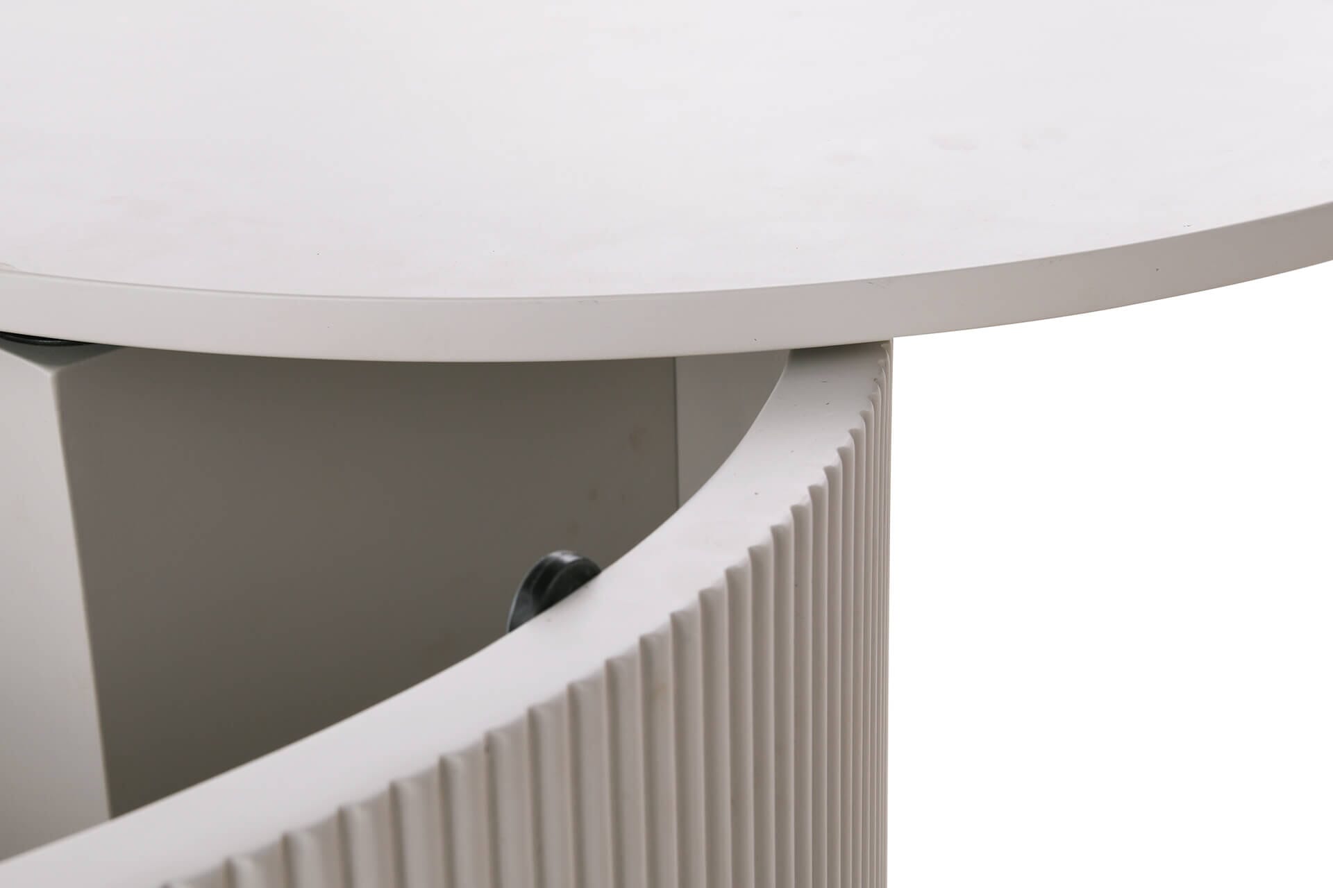 Ayla Round Stone Coffee Table with Storage