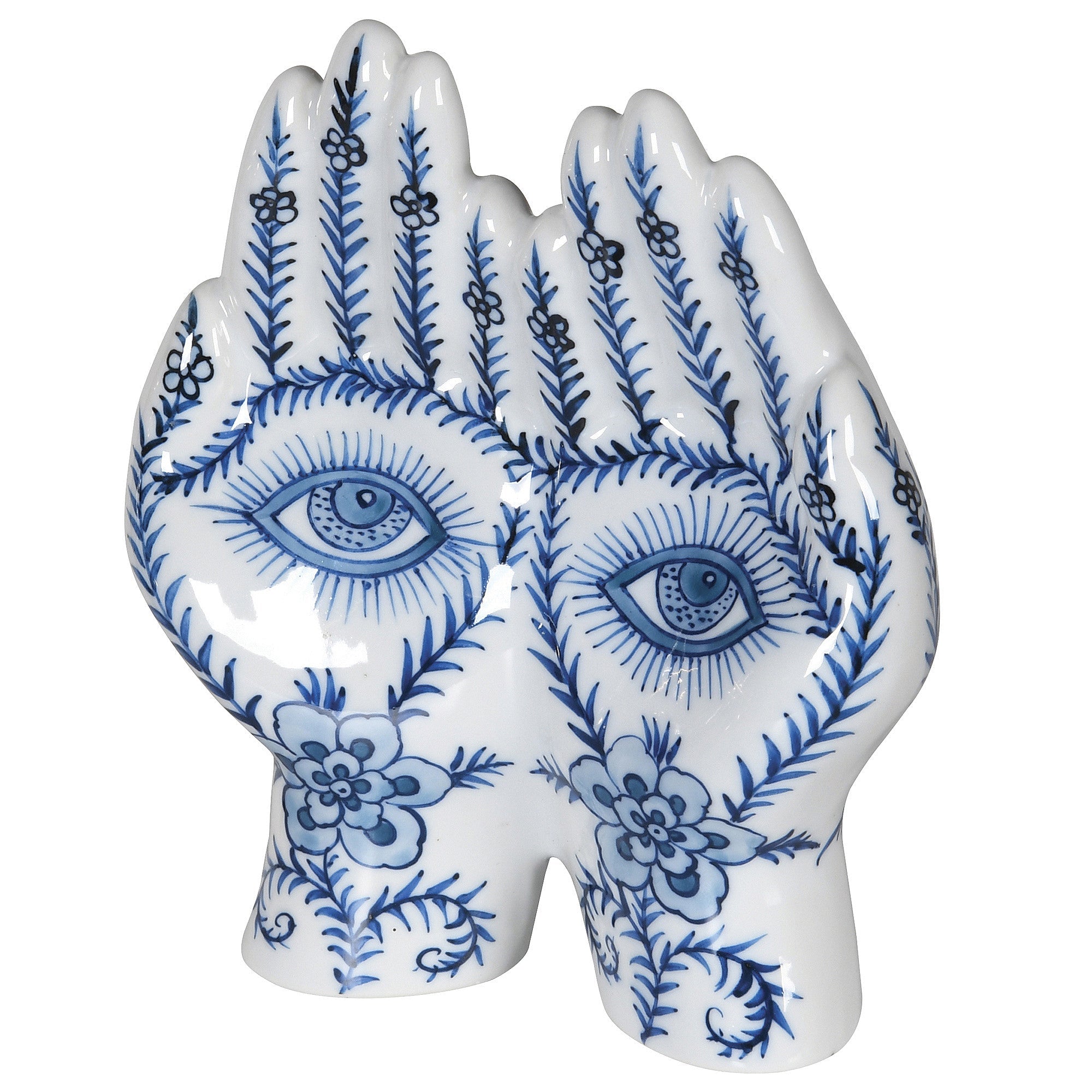Blue and White All-Seeing Hands Ornament