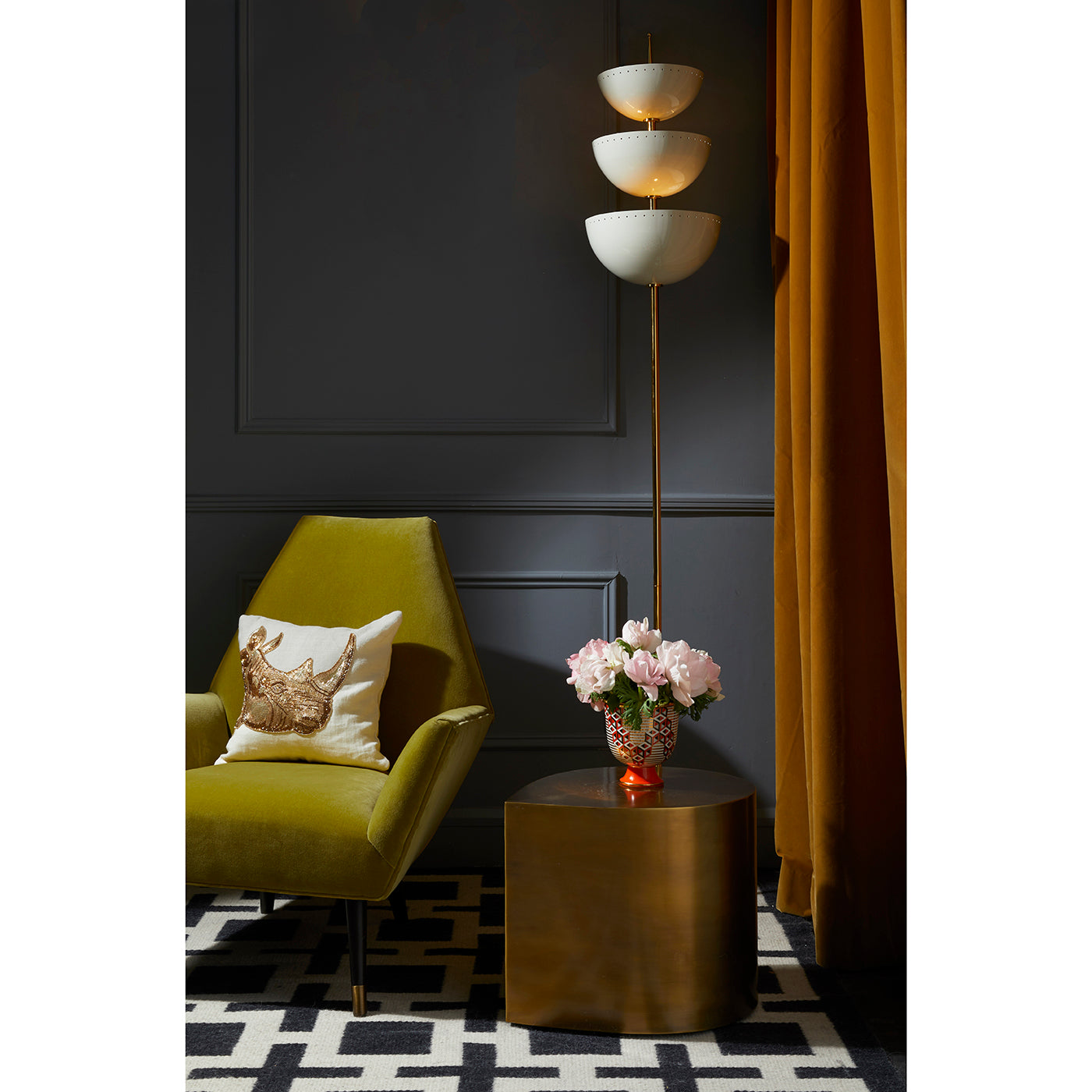 Brass Teardrop Table
