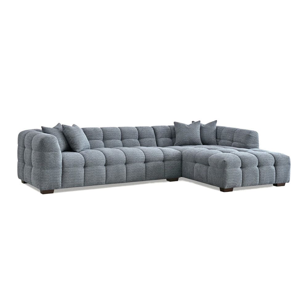 Bubble Tufted Dark Grey Boucle Chunky Sofa
