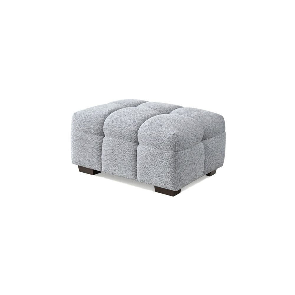 Bubble Tufted Pearl Grey Boucle Chunky Sofa Range