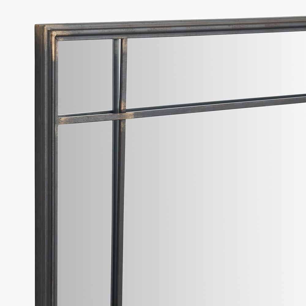Chester Antique Bronze Square Metal Wall Mirror