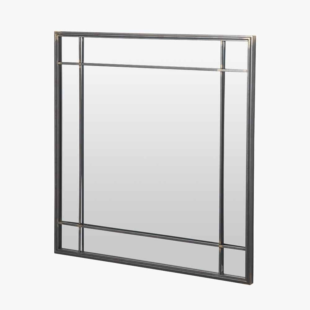 Chester Antique Bronze Square Metal Wall Mirror