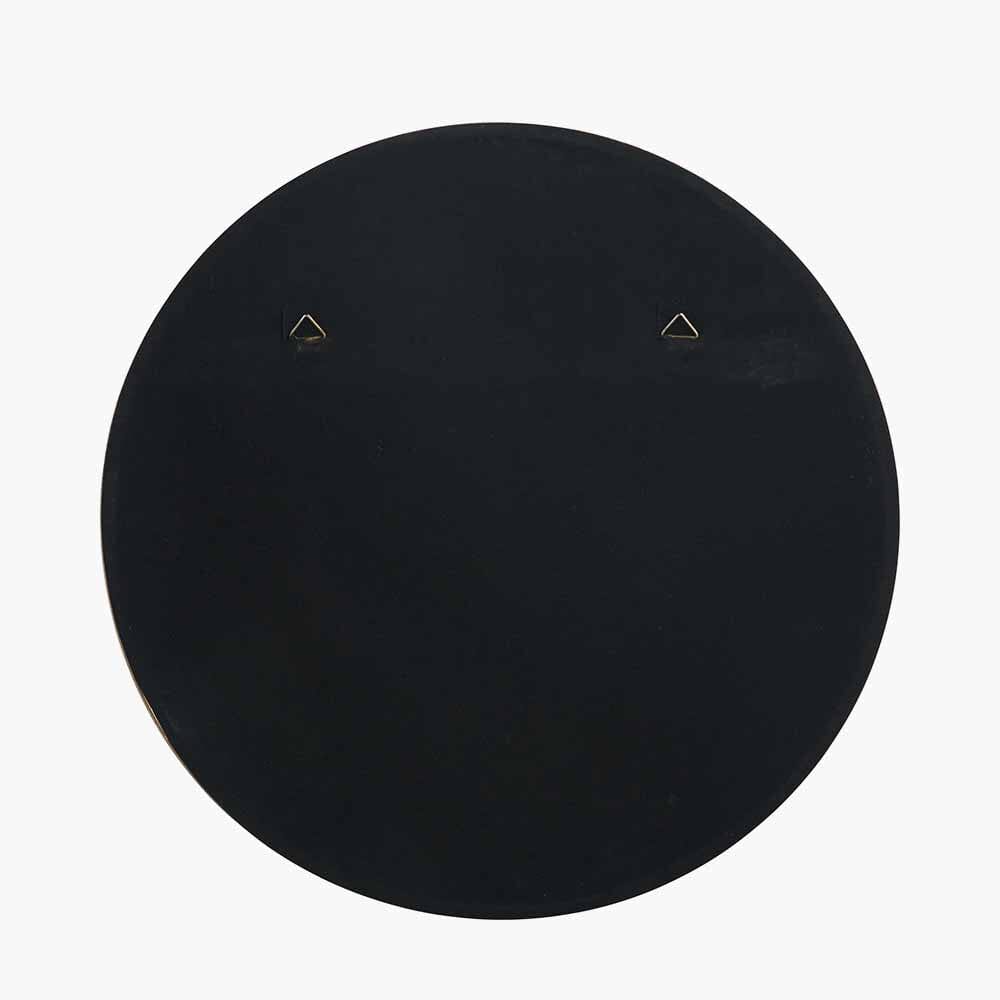Claudia Brushed Gold Large Slim Frame Round Wall Mirror