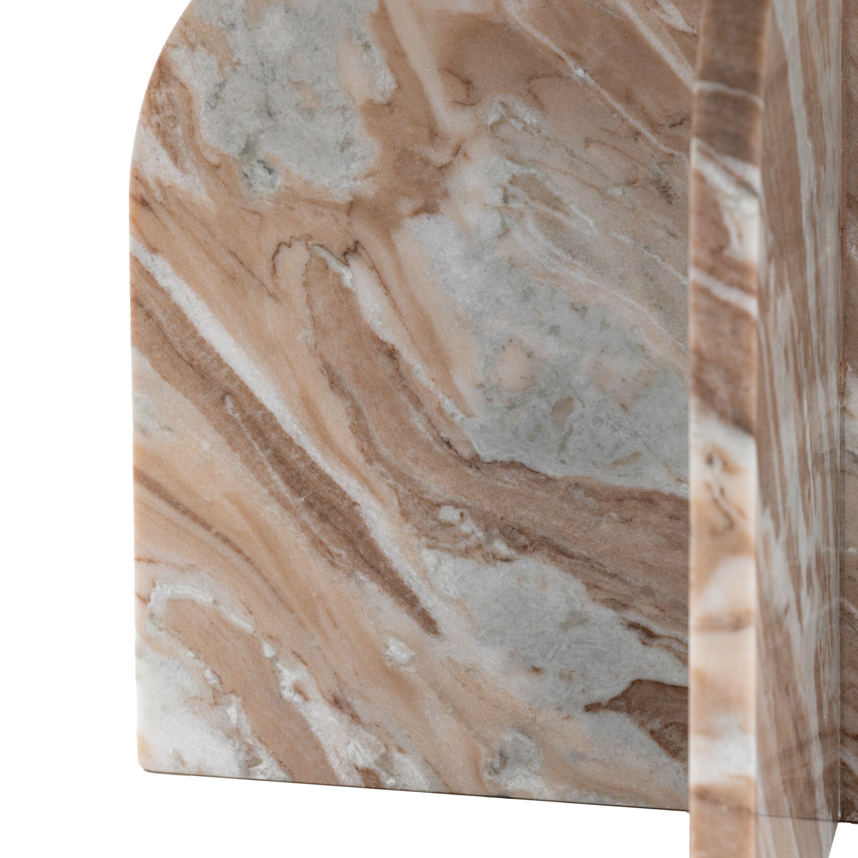 Cream & Coffee Abstract Natural Marble Coffee Table