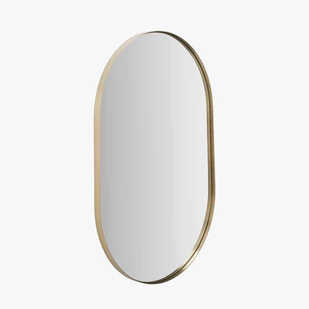 Dakota Gold Metal Oval Wall Mirror