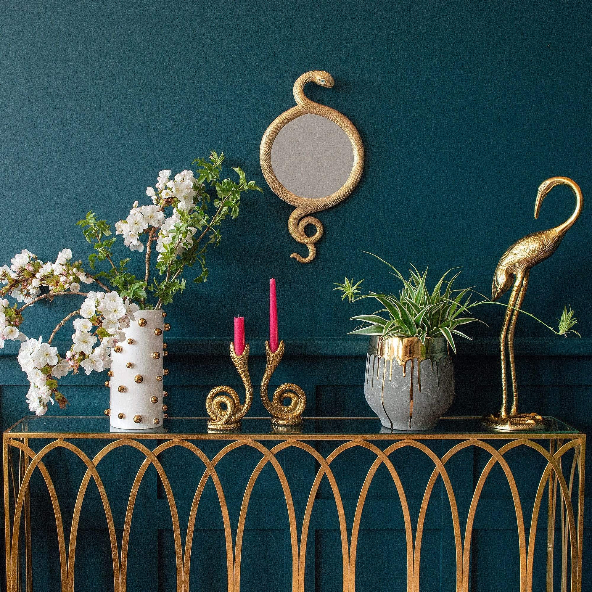 Dripping Gold Concrete Effect Plant Pot