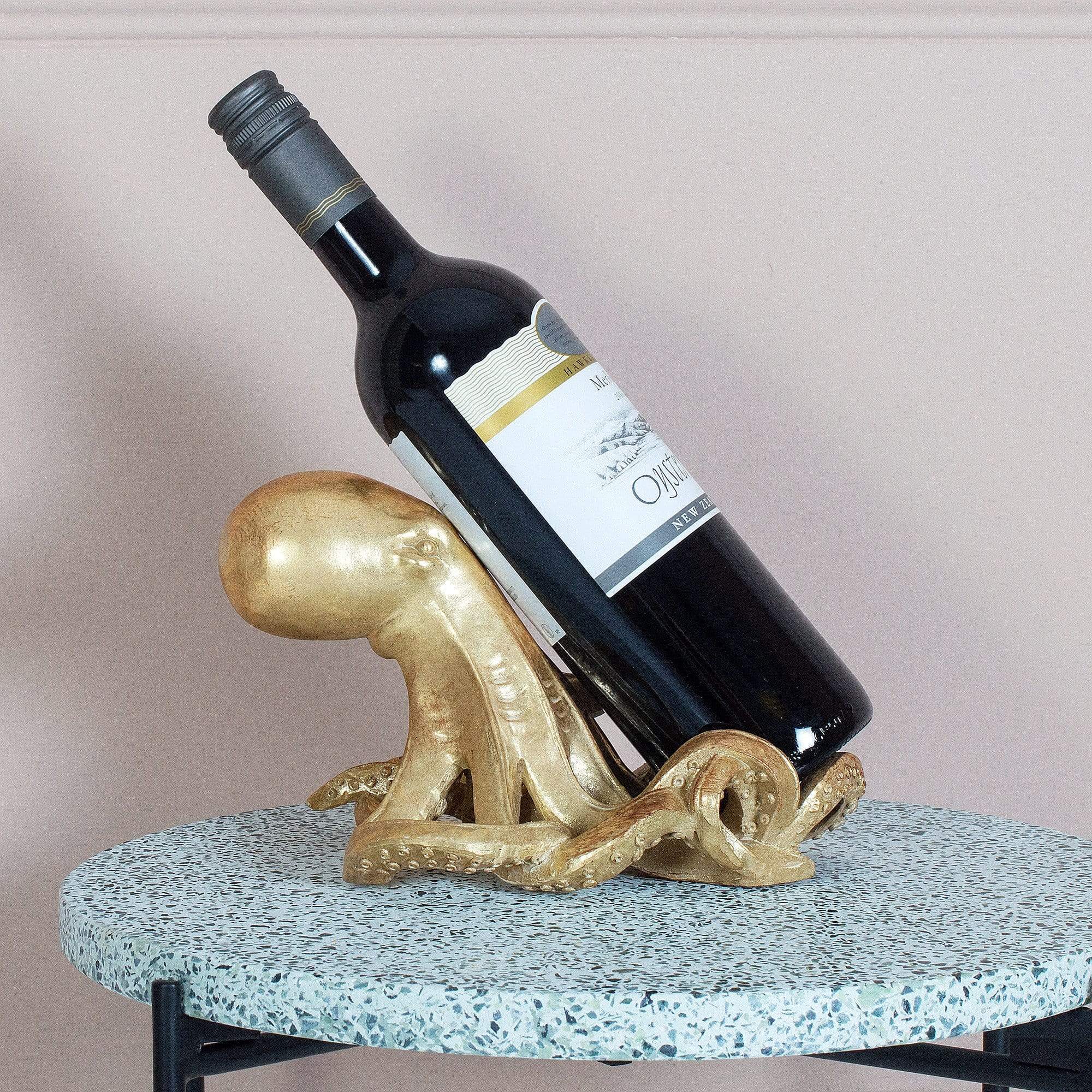 Gold Octopus Wine Bottle Holder