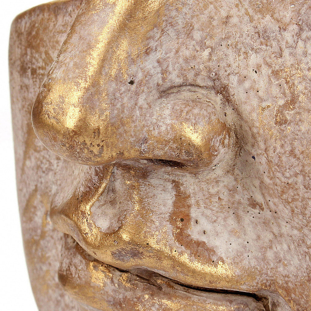 Golden Concrete Face Planter