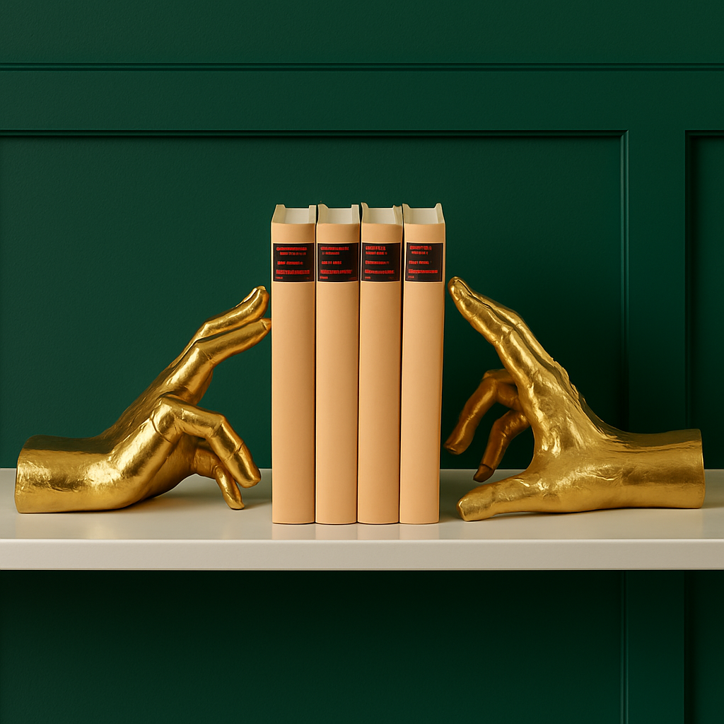 Gold Manus Bookends