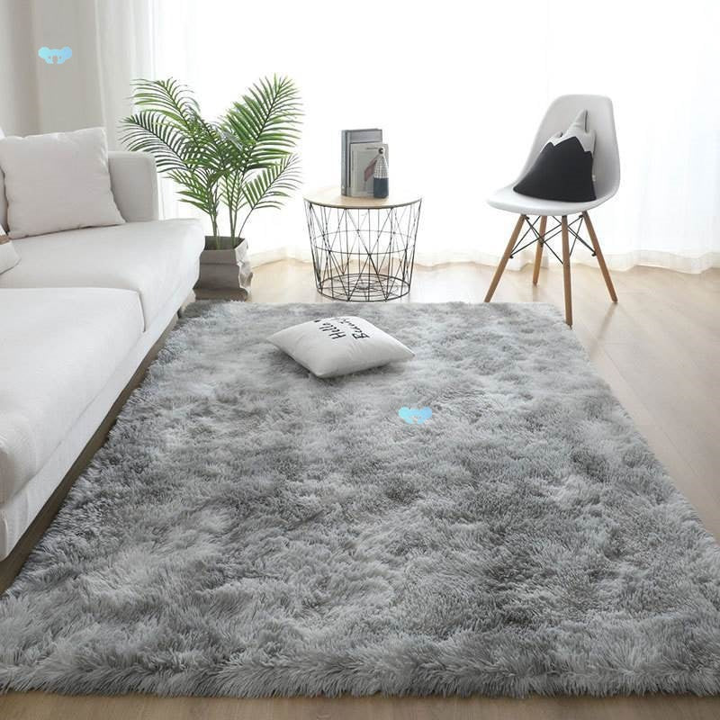 Plush Grey Shag Rug