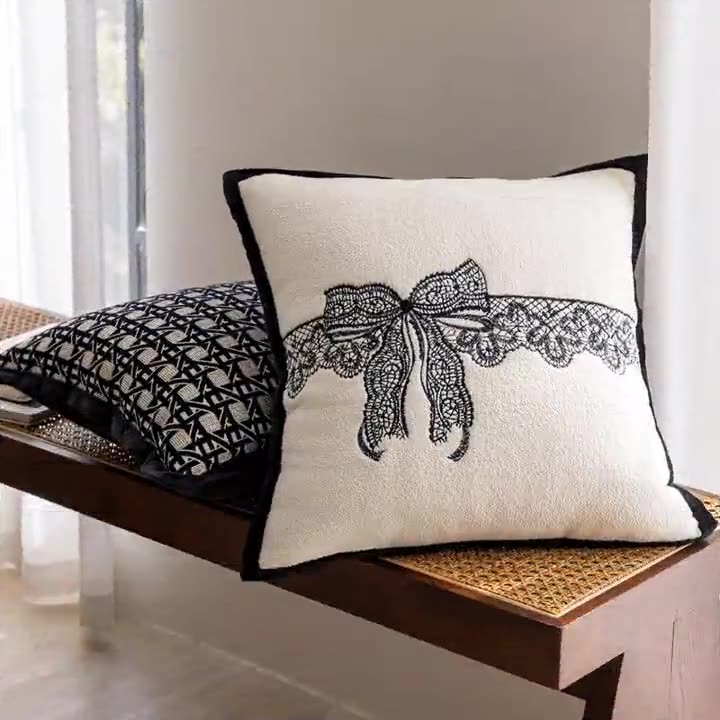 Lace Bow Cushion