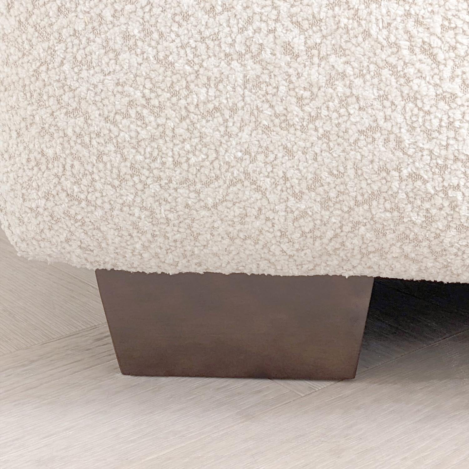 Bubble Tufted Oatmeal Boucle Corner Sofa - Right Hand Facing