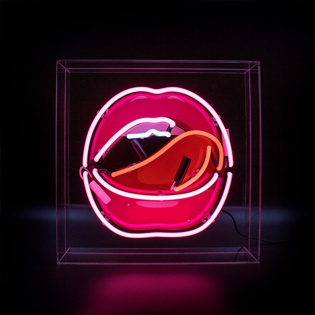Lips Neon Acrylic Box Light