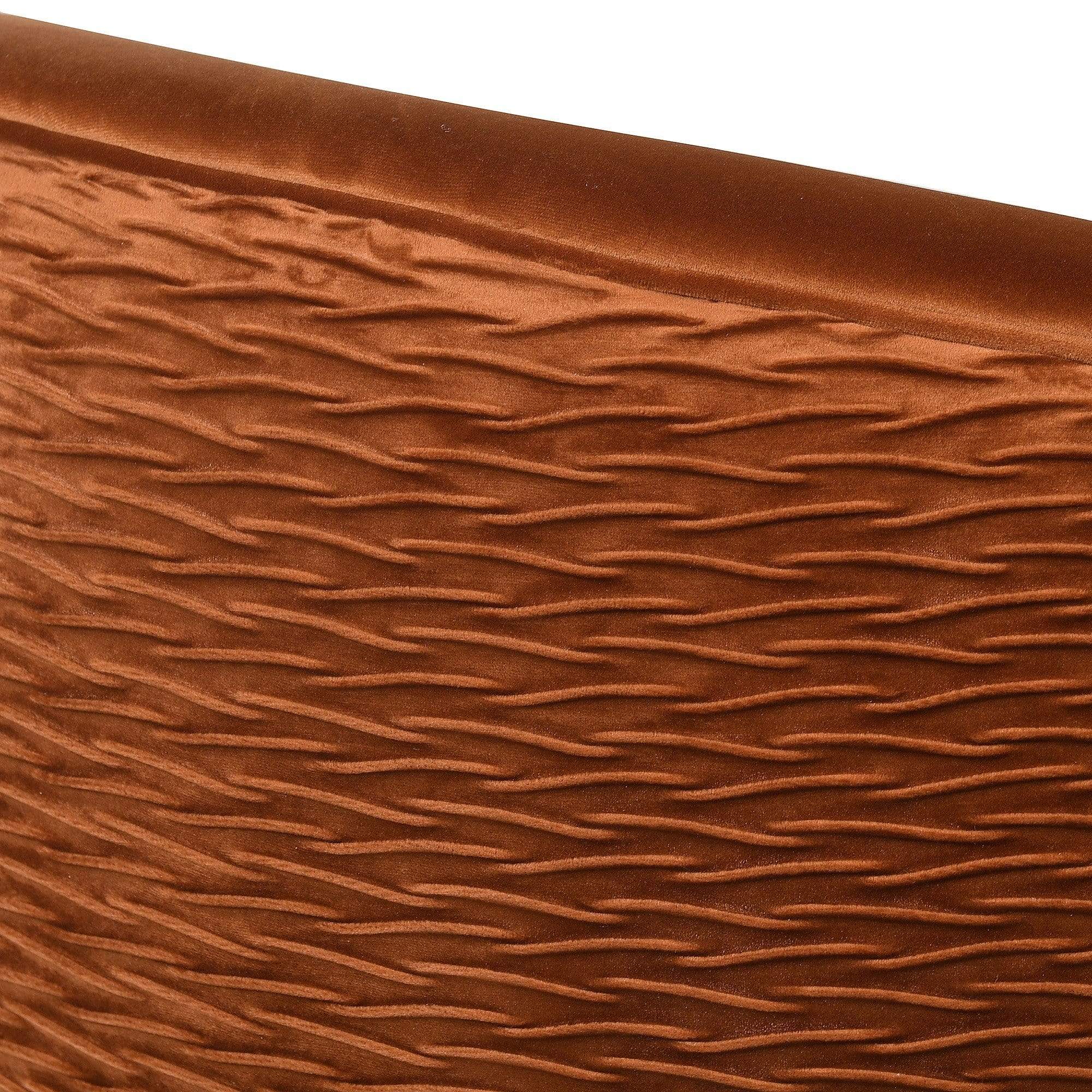 Lola Curvaceous Burnt Orange Velvet Armchair