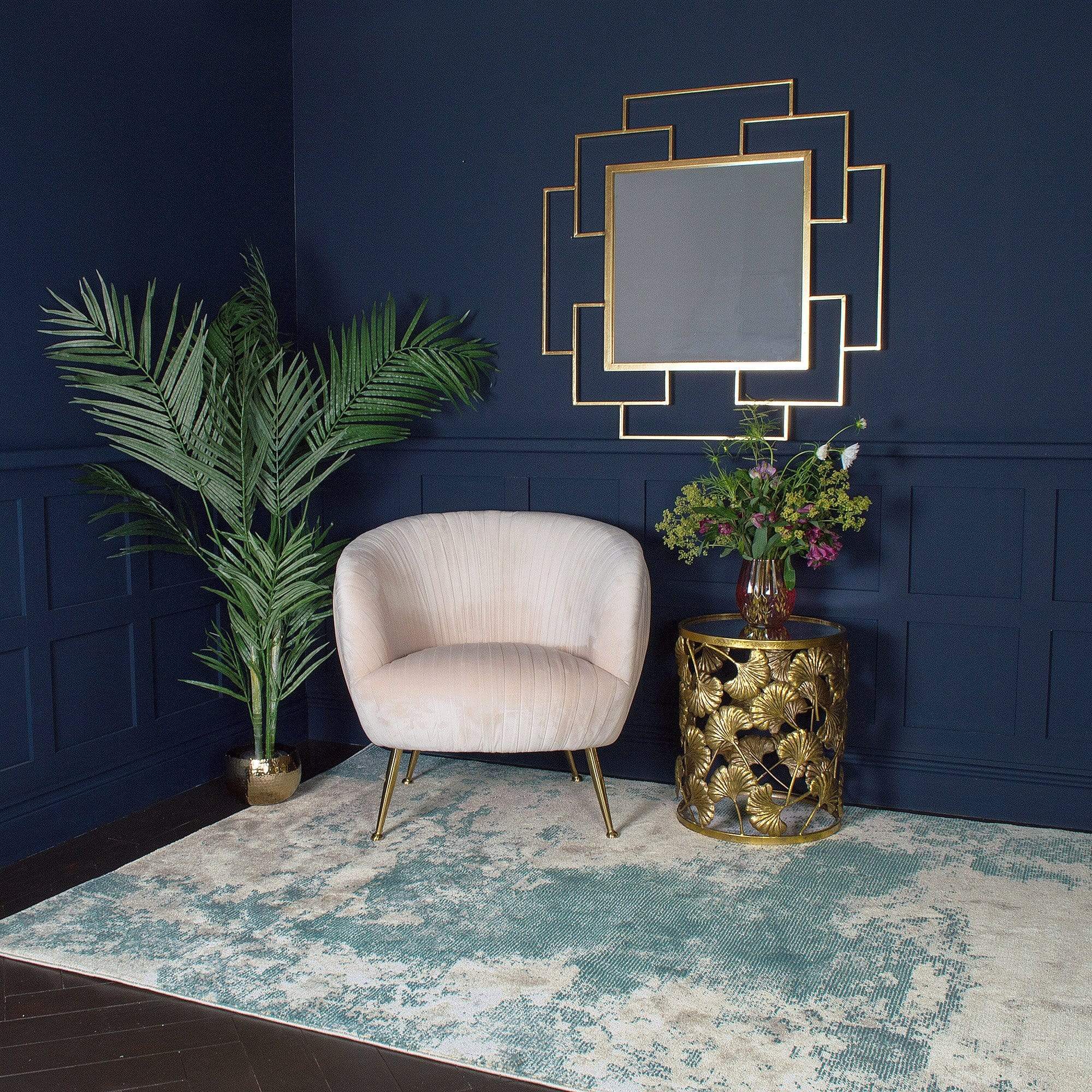Marilyn Blush Velvet Armchair