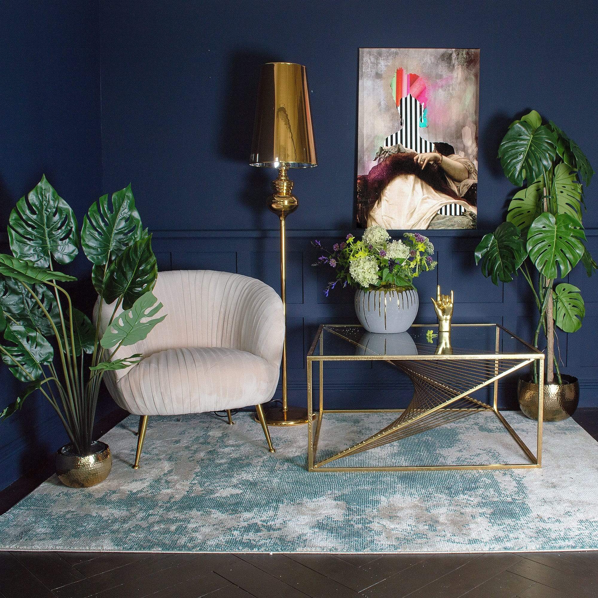 Marilyn Blush Velvet Armchair
