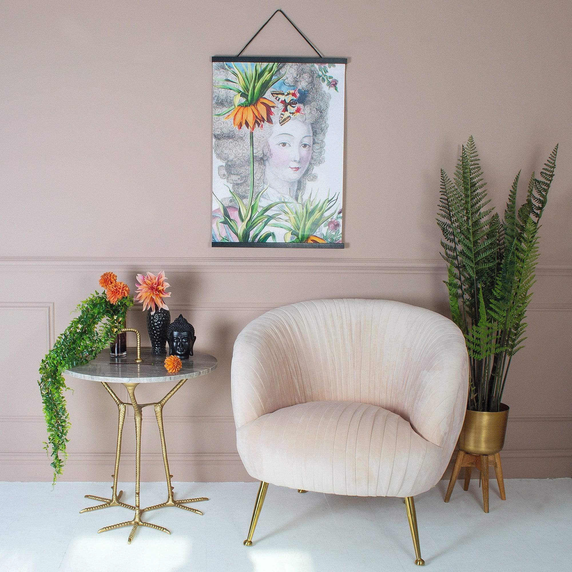 Marilyn Blush Velvet Armchair