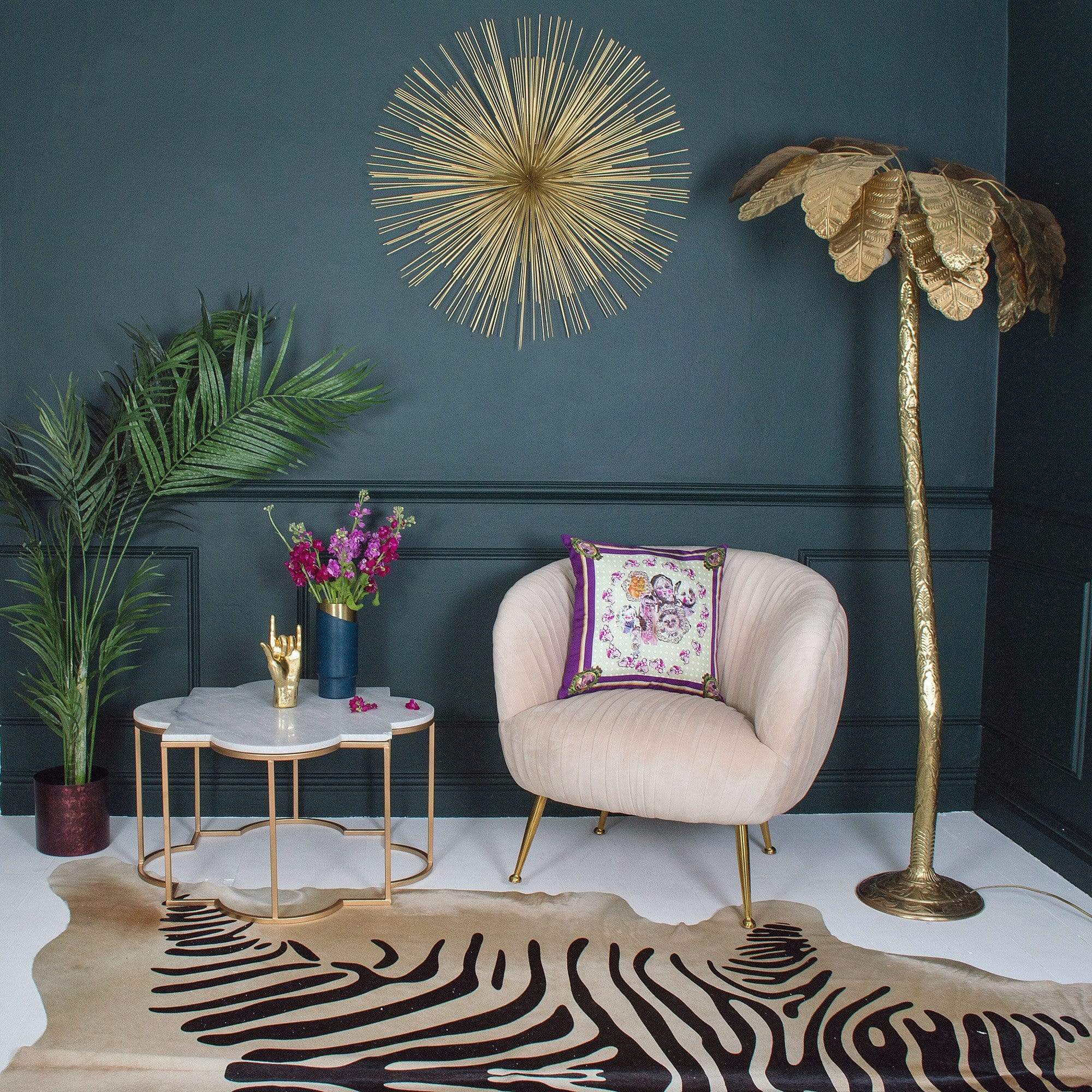 Marilyn Blush Velvet Armchair