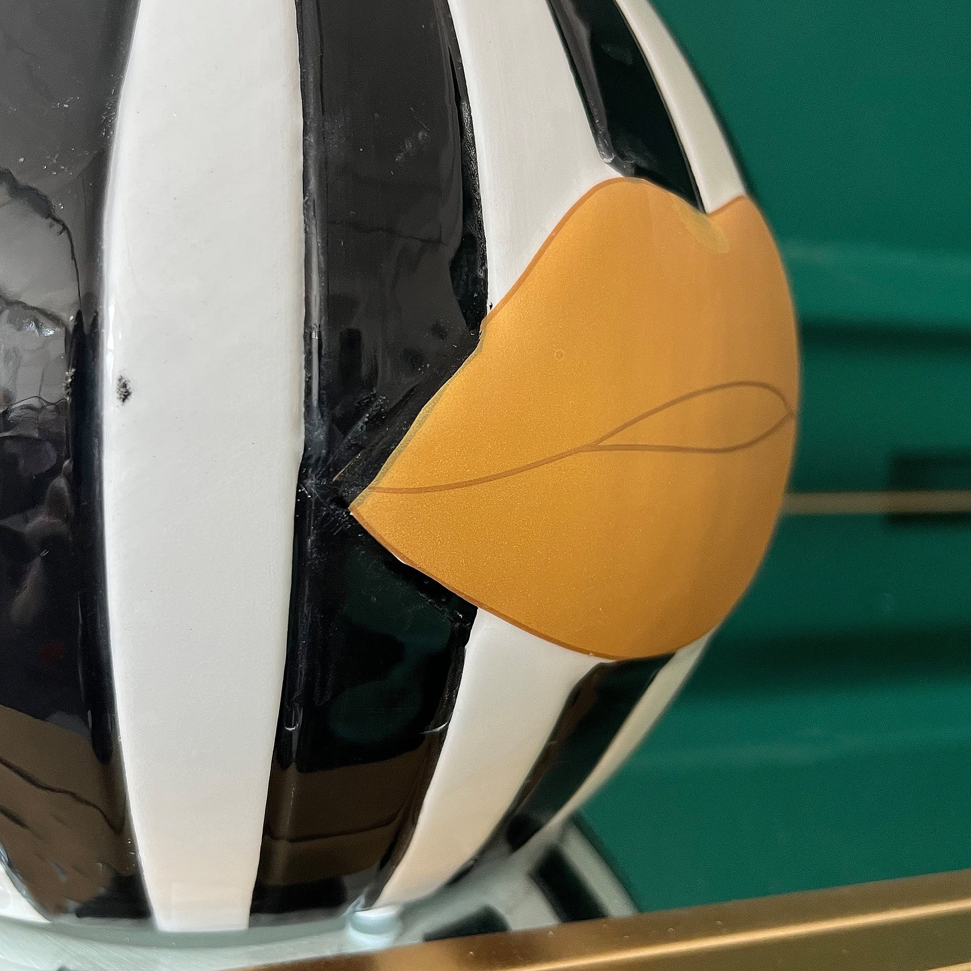 Monochrome Striped Lips Planter