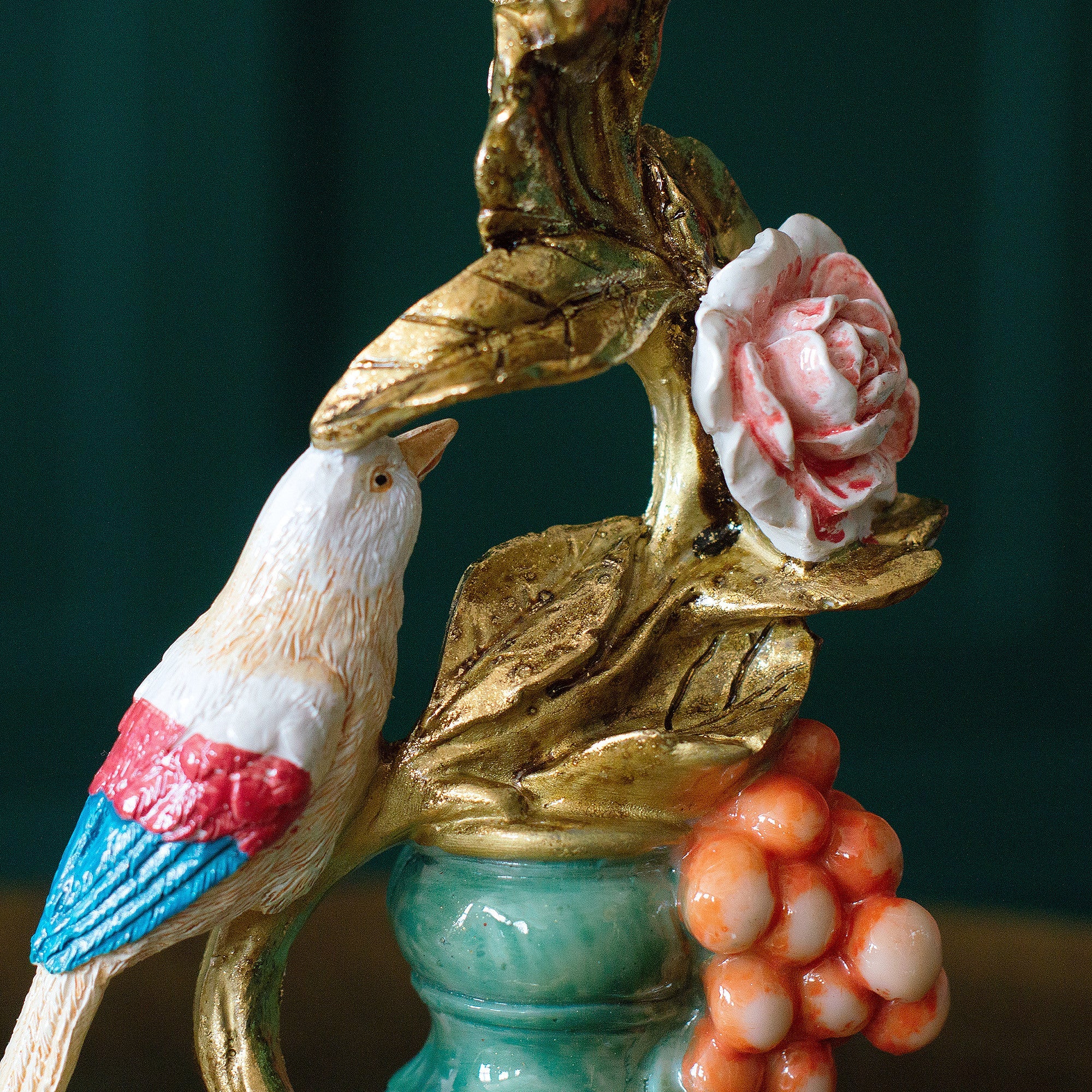 Ornate Perching Bird Candle Holder