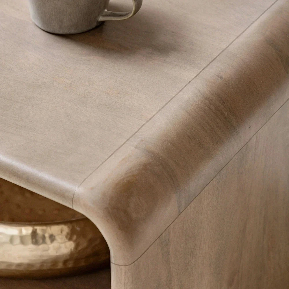 Penelope Luxury Ribbed Wooden 1 Door Coffee Table