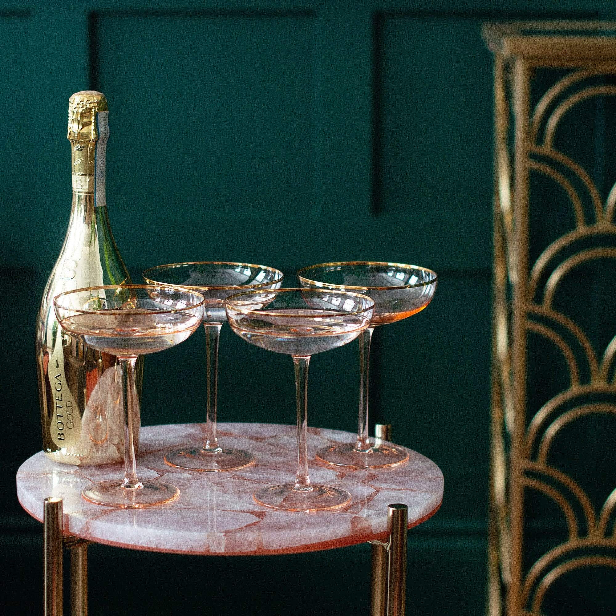 Pink Cocktail Glasses | Set of 4