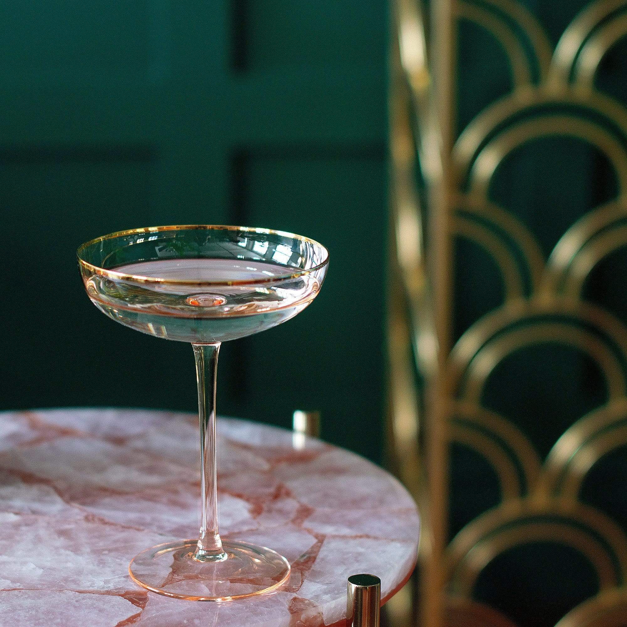 Pink Cocktail Glasses | Set of 4