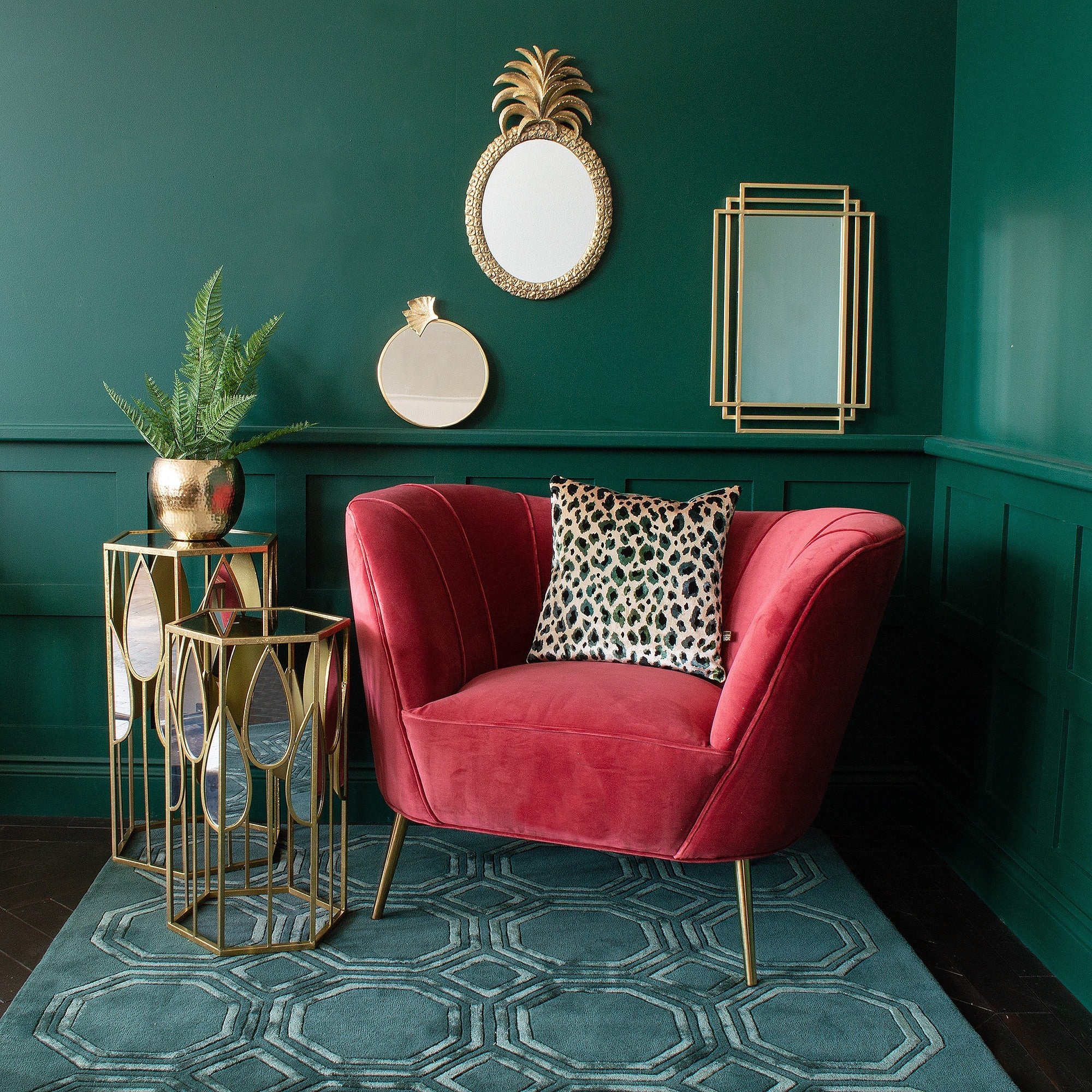 Portrait Art Deco Style Mirror