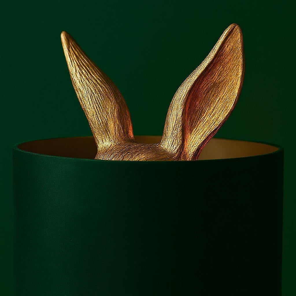 Antique Gold Rabbit Table Lamp