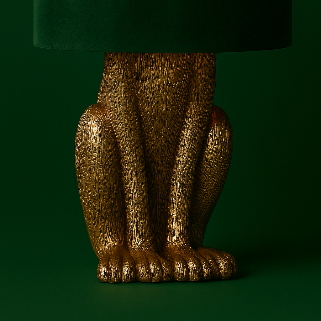 Antique Gold Rabbit Table Lamp