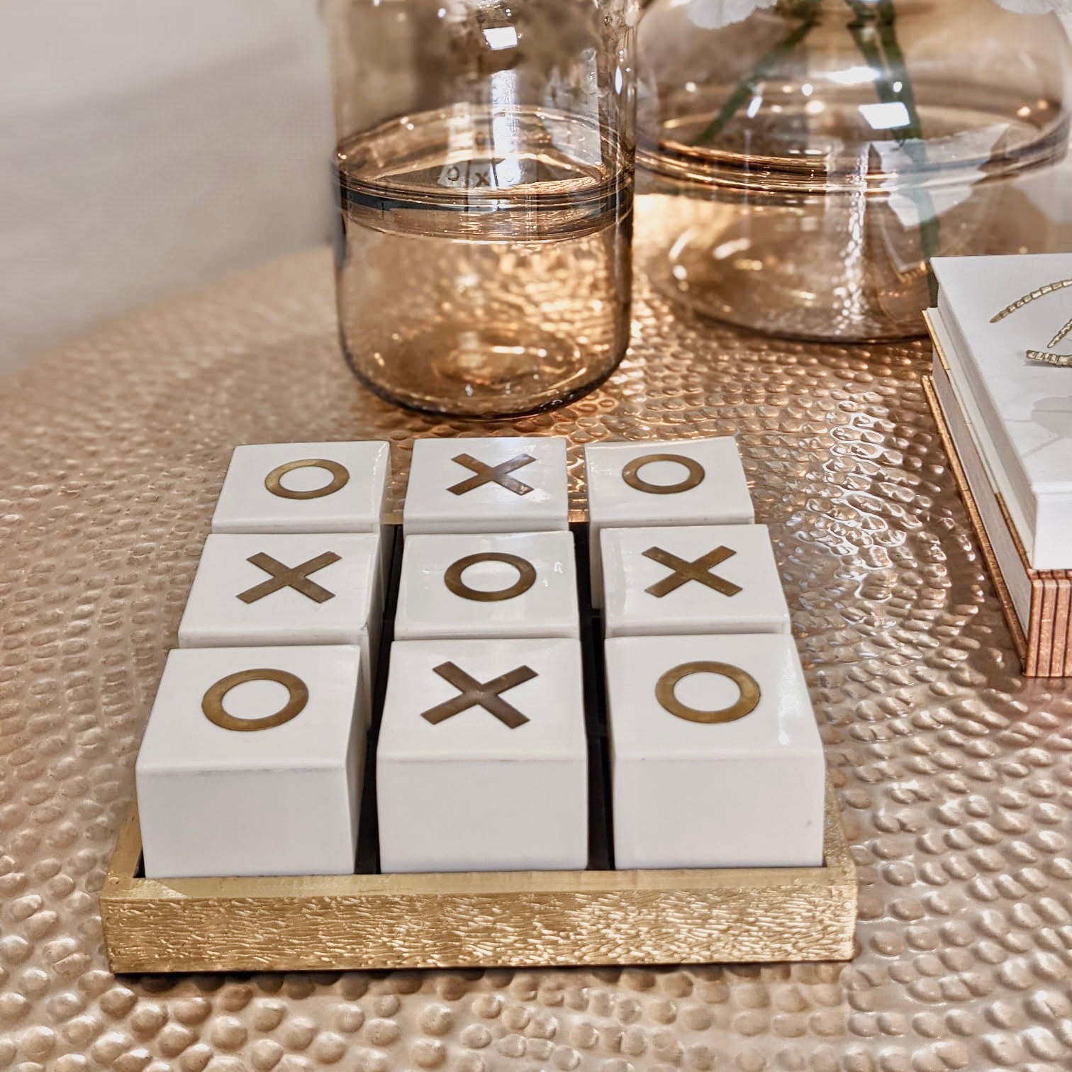 Rae Gold Noughts & Crosses Set