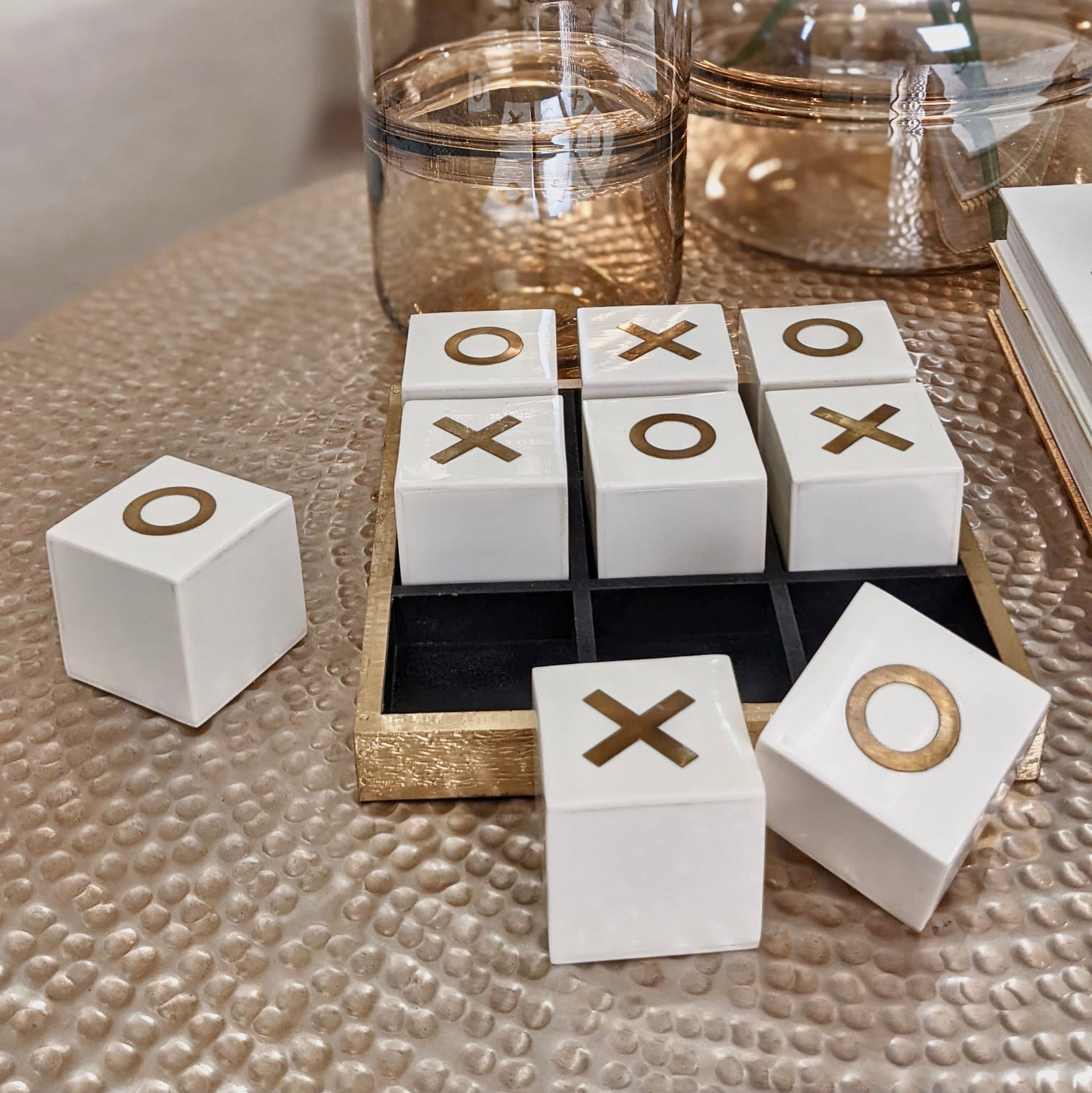 Rae Gold Noughts & Crosses Set