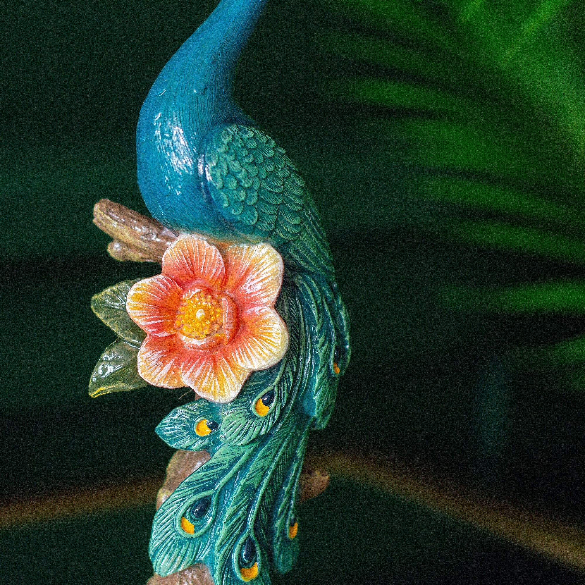 Regal Peacock Candle Holder