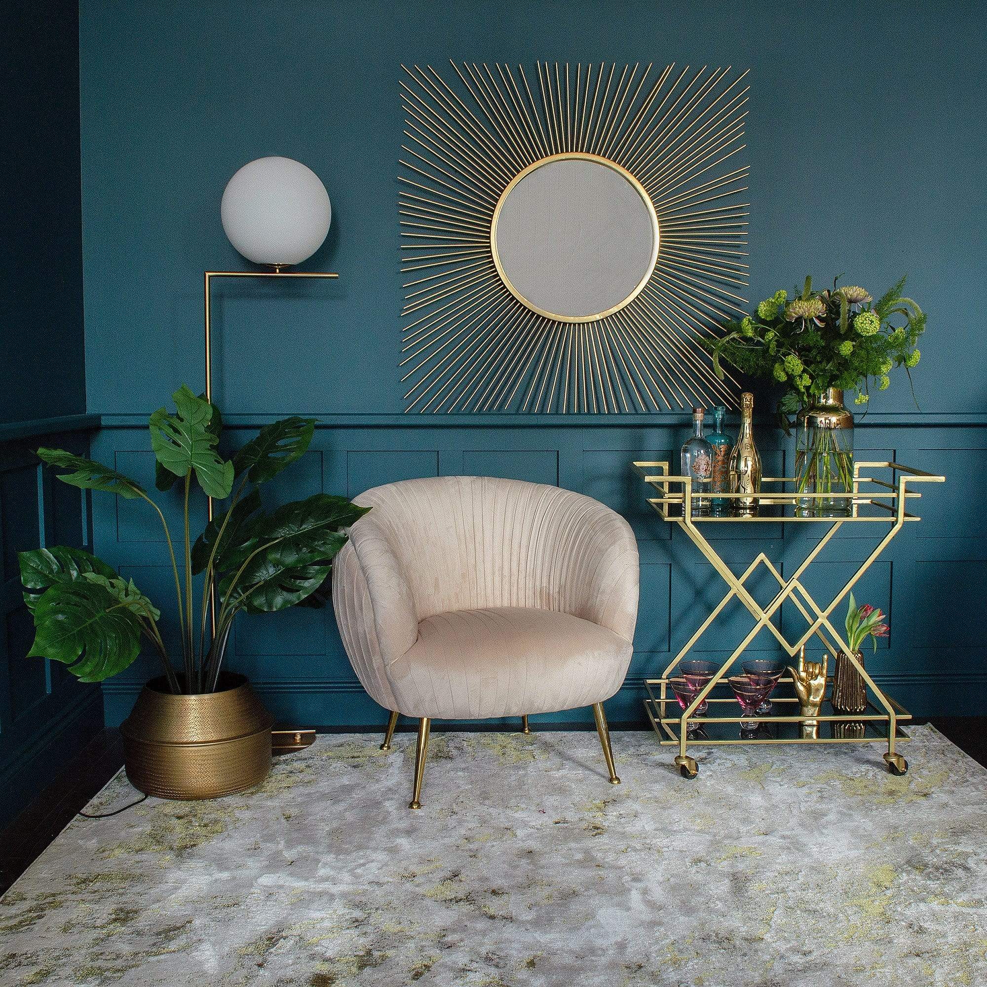 Square Sunburst Mirror