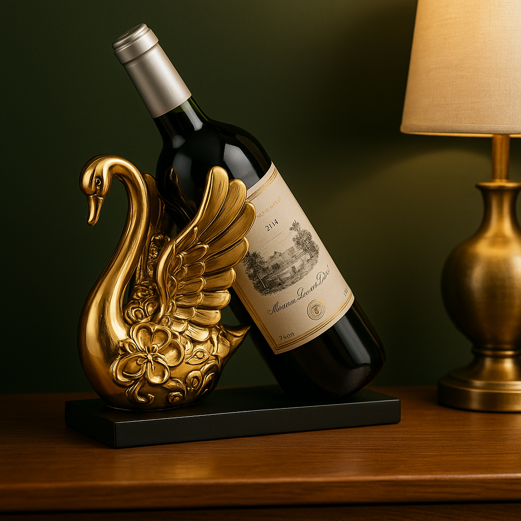 Gold Swan Wine Holder