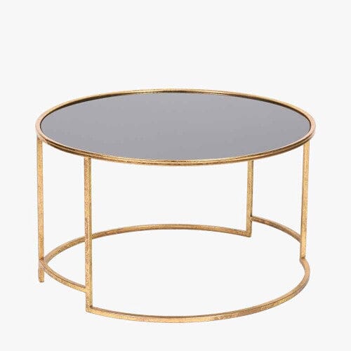 Sydney Antique Gold & Black Glass Coffee Table